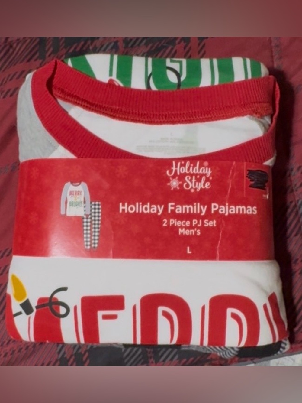 Men's Red Holiday Family Pajamas - 2 Piece PJ Set